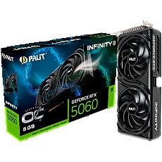 PALIT GeForce RTX 5060 Infinity 2 OC 8GB GDDR7 128 bit, 1x HDMI 2.1b, 3x DP 2.1b, 2 Fan, 1x 8-pin pwr connector, 550W, 262.1 x 126.3 x 40.1 mm, NE75060V19P1-GB2063L BULK