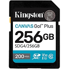 KINGSTON 256GB SDXC Canvas Go Plus Gen4 200MB/s C10 UHS-I U3 V30