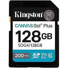 KINGSTON 128GB SDXC Canvas Go Plus Gen4 200MB/s C10 UHS-I U3 V30