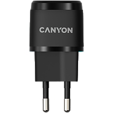 CANYON H-20-05, PD 20W Input: 100V-240V, Output: 1 port charge: USB-C:PD 20W (5V3A/9V2.22A/12V1.66A) , Eu plug, Over- Voltage ,  over-heated, over-current and short circuit protection Compliant with CE RoHs,ERP. Size: 68.5*29.2*29.4mm, 32.5g, Black