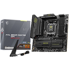 MSI B850M MORTAR WIFI, mATX, Socket AM5, 4x DDR5 Dual Channel DDR5 up to 8200(OC)MHz, 1x PCIe x16 slot, 3x M.2 slot, 4x USB 5Gbps, 1x USB 10Gbps Type-C, 1x USB 20Gbps Type-C, HDMI, DP, 7.1 HD Audio, 5G LAN, WiFI 7, BT, 3Y
