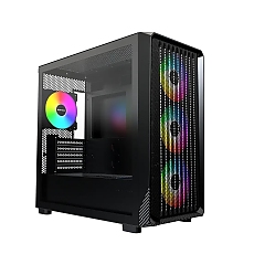 Montech кутия Case mATX - X5M (B) - 4 x 120 mm A-RGB, USB-C
