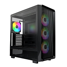 Montech кутия Case ATX - X5 (B) - 4 A-RGB fans, USB-C