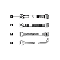 Lenovo ThinkSystem SR650 V3 2.5" Chassis Front BP3 SAS/SATA Cable Kit