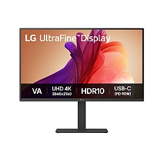 LG 32U720A-B, 31.5" UltraFine 4K LED, VA, AG, 5ms, 250 cd/m2, 3000:1, UHD (3840 x 2160), DCI-P3 90% , HDR 10, USB-C (PD 90W), HDMI, DisplayPort, LG Switch, Dynamic Action Sync, Reader mode, 5W X 2 speaker, Headphone out, Tilt/Height/Swivel/Pivot, Black