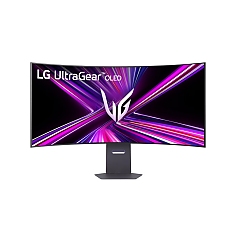 LG 45GX950A-B, 44.5" UltraGear curved 21:9, 0.03ms, Dual QHD 5K (5120x1440), WUHD 165Hz/ WFHD Dual Mode 330Hz, USB Type-C, 275 cd/m2, 1500000:1, NVIDIA G-Sync, AMD FreeSYnc, USB Type-C 90W, HDR 400, HDMI, DisplayPort, Speacer, DTS, LG Switch, Tilt, Heigh