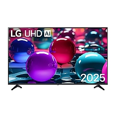 LG 50UA73003LA, 50" 4K UltraHD TV 4K (3840x2160), DVB-T2/C/S2, webOS 25 Smart, ThinQ AI, a7 AI Processor, WiFi, HDR10 pro, HLG, ALLM/HGiG, 4K Upscaling, AI Sound pro, Multiple View, HDMI eARC, LAN, USB, Bluetooth, Google Cast, 2 Pole Stand, Black