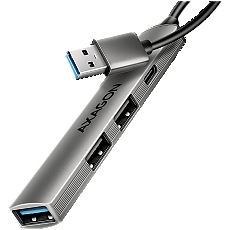 HUE-STA ALU STRIP USB-A 4 port hub