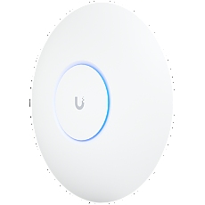 UBIQUITI U6 Pro; WiFi 6; 6 spatial streams; 140 m² (1,500 ft²) coverage; 350+ connected devices; Powered using PoE; GbE uplink.