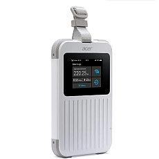 Acer Wi-Fi 5G Mobile Hotspot with Nano SIM (4FF), eSIM with up to 10 profiles, up to 20 connected devices using 6GHz, battery  8000mAh up to 28 hours high definition video streaming, 2.4'' Touchscreen with NFC, IP68 and MIL-STD-810