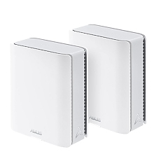 Asus Mesh WiFi system, ZenWiFi BT8 2PK, BE14000, Tri-Band, up to 540m2, Tri-Core 1.8GHz CPU, 128MB/1GB Flash/RAM, 2.5G dual-port, Smart Home Master SSIDs, AiProtection Pro, Adaptive QoS, VPN server/client, IPTV, OFDMA, AiMesh,White