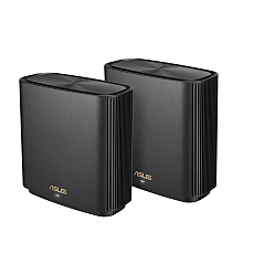 Asus Mesh WiFi system, ZenWiFi XT8 V2 2PK, AX6600, Tri-Band, coverage up to 510m2, Quad-Core 1.5GHz CPU, 256MB/512MB Flash/RAM, 2.5G port, AiProtection Pro, Adaptive QoS, VPN server/client, IPTV, OFDMA, Beamforming, AiMesh, Black