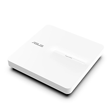 Asus Business PoE Access Point ExpertWiFi EBA63, AX3000, Dual-Band, Quad-Core 1.7GHz CPU, 256MB/512MB Flash/RAM, Gigabit, OFDMA, Beamforming, WPA, WPS, SSH, 5 SSIDs, SDN, PoE & PoE+, wall mounting/ceiling,White
