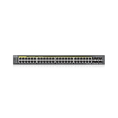 ZyXEL GS2220-50HP, EU region, 48-port GbE L2 PoE Switch with GbE Uplink (1 year NCC Pro pack license bundled)