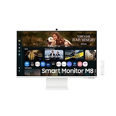 Samsung 32FM801 32" VA SMART 3840x2160, Bluetooth 4.2, WiFi 5, USB-C 65W, 2xUSB, 2xHDMI , Speakers, White