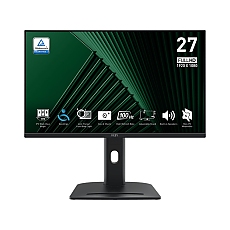 MSI PRO MP275PG, 27", 1ms, 100Hz, IPS, 1920x1080 (FHD), 16:9, FLAT, Adaptive-Sync, MSI Power Link, EyesErgo, 78% SRGB, AG, 300 nits, 1000:1, DP (1.2a), HDMI 1.4b, VGA, Line-in, Speakers 2x2W, Pivot, Heigh Adj. 130 mm, VESA, Black, 6.03kg