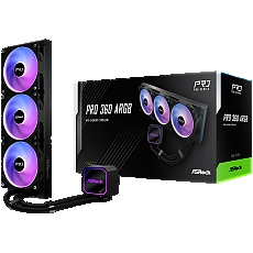 Asrock Pro 360 ARGB, AiO liquid cooler, 360 mm radiator, AM5, AM4, LGA1851, LGA1700, 90-APRA36-BAAGA6, Black, 6Y