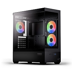 AeroCool кутия Case ATX - P500D Digi-G-BK-v1 - Digital Display, USB-C, 3 x 120 mm A-RGB