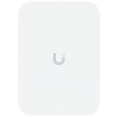 Ubiquiti UniFin U70IW Wall mounted WiFi 7 AP with 4 spatial streams and an integreated 2.5GbE PoE switch desined for hospitality enviorments