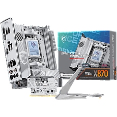 MSI MPG X870I EDGE TI EVO WIFI, mITX, Socket AM5, Dual Channel DDR5 10000+MHz (OC), 1x PCIe x16 slot, 3x M.2 slot, 1x HDMI, 5x USB 3.2 Gen 2, 1x USB 3.2 Gen 2 Type C, 2x USB 40Gbps Type C, Expansion Card, 7.1 HD Audio, 5Gbps LAN, WIFI 7, BT, 3Y
