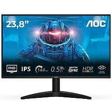 AOC 24B36X, 23.8" IPS WLED, 1920x1080@144Hz, 4ms GtG, 0.5ms MPRT, 300cd m/2, 1500:1, DCR 20M:1, Adaptive Sync, FlickerFree, Low Blue Light, Tilt, HDMI, DP