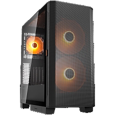 COUGAR AIRFACE FLO RGB PC Case, Mid Tower, Black