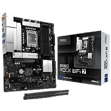 ASROCK MB Desktop B860 Rock Wi-fi 7, S.1851, 4x DDR5, 1x PCIe 5.0 x16, 1x PCIe 4.0 x4, 1x Blazing M.2, 2x Hyper M.2, 4x SATA3, 2x USB-C, 7x USB 3.2, 6x USB 2.0, 1x RJ-45 2.5GB Lan, 802.11be Wi-Fi 7 + Bluetooth 5.4, ATX
