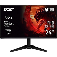 Acer Nitro QG241YP6bmipx, 60cm 23.8'' FHD (1920x1080) IPS, ZeroFrame, 144Hz, 1ms(VRB), 250nits, 100M:1, HDMI, DP, Audio out, Speakers, FreeSync,Tilt,  BluelightShield, Vesa, Black