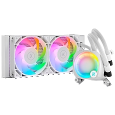 EK-Nucleus AIO CR240 Lux D-RGB - White, 2x EK-FPT FAN 120 D-RGB PWM fans, Rotatable ARGB Pump Top, Intel Sockets LGA: 1150, 1151, 1155, 1156, 1200, 1700, 2011, 2011-3, 2066, AMD Sockets: AM4, AM5, 5 Year Warranty