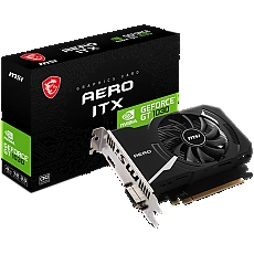 MSI Video Card Nvidia GeForce GT 1030 AERO ITX 4GHD4 OC, 4GB DDR4, 64-bit, 2100MHz Memory Speed, 1430MHz Boost, 384 CUDA Cores, 1x DVI-D, HDMI 2.1, 300W Recommended PSU, 3Y