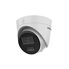 HikVision 2 MP Smart Hybrid Light Fixed Turret Network Camera, 2.8 mm, F1.6, IR,White Light up to 30m, DWDR, 3D DNR, H.265+, Built-in Microphone, IP67, 12Vdc/PoE 6.5W