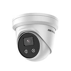 HikVision 4K AcuSense Fixed Turret Network Camera, 8 MP, 2.8 mm, F1.6, IR up to 30m, H.265+, IP67, built-in microphone, built-in memory card slot (up to 256 GB), 12Vdc/PoE 6.8W