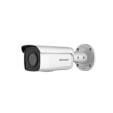 HikVision 4 MP AcuSense Strobe Light and Audible Warning Fixed Bullet Network Camera, 4 mm, F1.4, IR up to 60m, H.265+, IP67, built-in microphone, built-in memory card slot (up to 512 GB), 12Vdc/PoE 12.5W