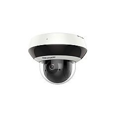 HikVision 4 MP 4X Outdoor IR Mini Dome PTZ Network Camera, 2.8 to 12 mm, F1.5, IR up to 20m, H.265+, IP66, IK10, 120 dB WDR, built-in microphone, built-in memory card slot (up to 256 GB), 12Vdc/PoE/12.2W