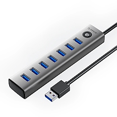 Orico хъб USB3.0 HUB 7 port Black - CL7U-U3-10-GY-BP