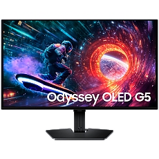 Monitor OLED Samsung Odyssey G5 LS27FG500SUXEN 27", 2560x1440, QHD, 180Hz, QD-OLED, HDR10, 16:9, 1,000,000:1, 200 cd/m2, 0.03ms, 178/178, Pantone Validated, HDMI, DP, Flicker-free, Tilt, Height Adjust, 2Y