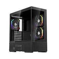 1stPlayer Кутия Case ATX - Crystal Vision CV7 Black - 5 x 120 mm included