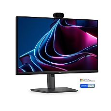 Dell P2426HEV, 23.8" Webcam Monitor, IPS Anti-Glare, 5ms, 120 Hz, 1500:1, 300 cd/m2, FHD 1920x1080, 99% sRGB, HDMI, Display Port, USB-C Hub, RJ45, Webcam, KVM Switch, PD 90W, Height Adjustable, Pivot, Swivel, Tilt, Black