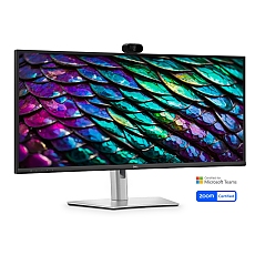 Dell P3426WEB, 34" Curved Conferencing Monitor, IPS Anti-Glare, 5ms, 100 Hz, 1500:1, 300 cd/m2, WQHD 3440x1440, 99% sRGB, HDMI, Display Port, USB-C Hub, RJ45, Webcam, Mic, Speacers, KVM Switch, PD 90W, Height Adjustable, Pivot, Swivel, Tilt, Black