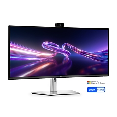 Dell P3426WEV, 34.1"  Curved Webcam Monitor, IPS Anti-Glare, 5ms, 100 Hz, 1500:1, 350 cd/m2, UW-QHD 3440x1440, 99% sRGB, HDMI, Display Port, USB-C Hub, RJ45, Webcam, KVM Switch, PD 90W, Height Adjustable, Pivot, Swivel, Tilt, Black