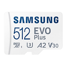Samsung 512GB micro SD Card EVO Plus with Adapter, UHS-I interface, Read Speed up to 160MB/s Samsung 512GB micro SD Card EVO Plus with Adapter, UHS-I interface, Read Speed up to 160MB/s