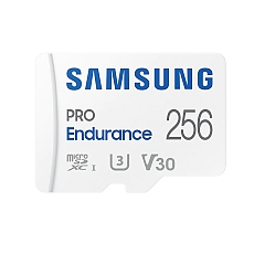Samsung 256 GB micro SD PRO Endurance, Adapter, Class10, Waterproof, Magnet-proof, Temperature-proof, X-ray-proof, Read 100 MB/s - Write 40 MB/s
