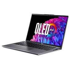 Acer SFG14-63-R1DP, AMD Ryzen 7 8845HS (up to 5.1GHz, 16MB), 14'' CineCrystal OLED WQ2.8K 90Hz (2880 x 1800), AMD Radeon Graphics, 16GB LPDDR5 onboard, 512GB SSD NVMe, 50Wh, WIFI6E+BT 5.3, QHD Cam, MicroSD Reader, Win 11 Home, Backlit KBD, Steel Gray