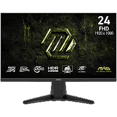 MSI MAG 245F X24 Gaming Monitor, 23.8" 240Hz, FHD (1920x1080) 16:9, Rapid IPS, 0.5ms, 300nits, 1000:1, 178/178, AMD FreeSync Premium, HDR Ready, Tilt, 1x DP, 2x HDMI, 1x Headphone out, 3Y Warranty