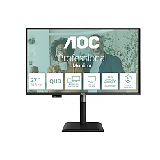 AOC Q27P4CV, 27" IPS WLED, 2560x1440@120Hz, 4ms GtG, 350cd m/2, 1500:1, 50M:1 DCR, Adaptive Sync, FlickerFree, Anti-Blue Light, 2Wx2, Tilt, Height Adjust, Pivot, Swivel, HDMI, DP, USB hub, RJ45 AOC Q27P4CV, 27" IPS WLED, 2560x1440@120Hz, 4ms GtG, 350cd m/2, 1500:1, 50M:1 DCR, Adaptive Sync, FlickerFree, Anti-Blue Light, 2Wx2, Tilt, Height Adjust, Pivot, Swivel, HDMI, DP, USB hub, RJ45