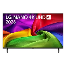 LG 43NU800B3LC 43" 4K HDR UHD, 3840x2160, DVB-T2/C/S2, AI Alpha 7, HDR 10, webOS 26, ThinQ AI, VRR, ALLM, HGiG, WiFi, Clear Voice, 4K Super Upscaling, Bluetooth 5.3, Hdmi e-ARC , CI, LAN, AirPlay2, AI Sound Pro, Google Cast, 2 Pole stand, Black