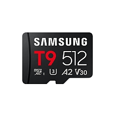 Samsung 512GB micro SD Card T9 UHS-I Read 200MB/s - Write 130MB/s Class 10 U3 V30 A2 with USB Reader