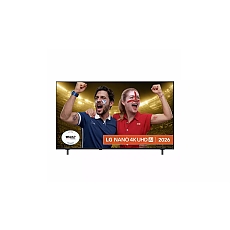 LG 65NU8E0B3LA, 65" 4K HDR UHD, 3840x2160, DVB-T2/C/S2, AI Alpha 7, HDR 10, webOS 26, ThinQ AI, VRR, ALLM, HGiG, WiFi, Clear Voice, 4K Super Upscaling, Bluetooth 5.3, Hdmi e-ARC , CI, LAN, AirPlay2, AI Sound Pro, Google Cast, 2 Pole stand, Black