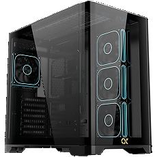 Crystal Storm V2 EN49392 (BK,EATX,U3+U2,Front Curved & Left TG,3PCS J22A PWM Reverse & 1PC J22A PWM,ARGB PCB)