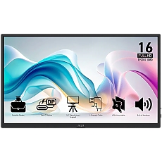 MSI PRO MP165 E6 Professional Business Portable Monitor, 15.6" 60Hz, FHD (1920x1080) 16:9, IPS Anti-glare, 4ms, 250nits, 1000:1, 178/178, Tilt, Speakers, 2x Type-C, 1x HDMI, 3Y Warranty